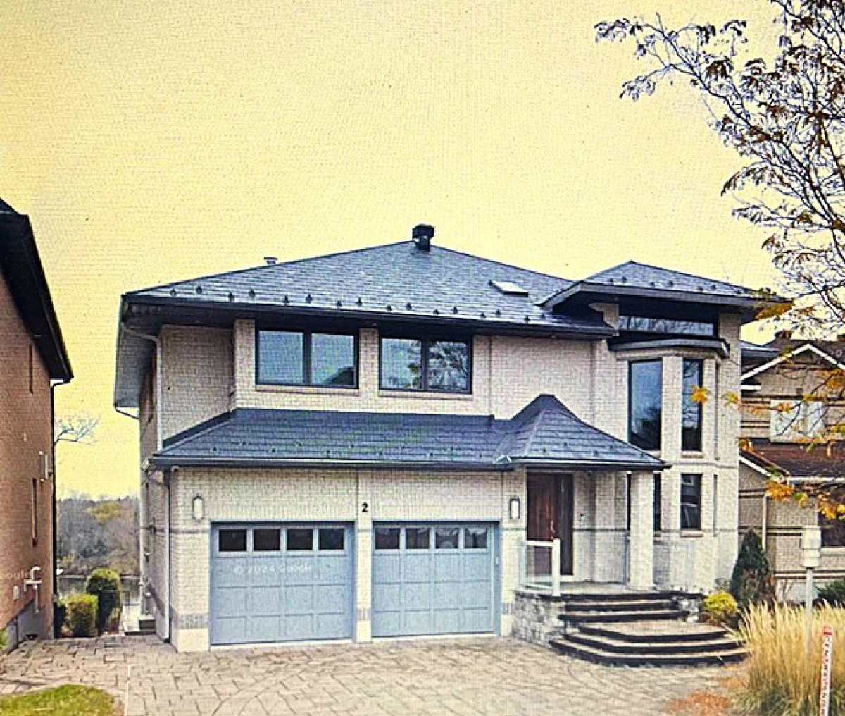 Modern two-story house exterior